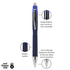 uniball - Stylos à bille rétractables Jetstream RT - 0,7 mm - Encre bleu - Paquet de 12-La technologie uni Super Ink crée un lien solide avec le papier pour produire des documents résistants à la fraude, à la décoloration et à l’eau