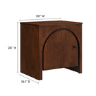 Modway - Appia Porte voûtée Table de chevet, Noyer-MDF Construction