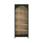 Prepac - Bibliothèque arquée à 5 niveaux Ark 78 po, étagère d'accent moderne avec 3 étagères ajustables - Chêne noir-Conception élégante en arque avec fonctionnalité : La bibliothèque en arche Prepac Ark allie style intemporel et praticité, avec une superbe conception de bibliothèque en arche qui sert à la fois de point focal décoratif et de bibliothèque polyvalente pour organiser votre espace de vie