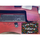 Ashley Productions - Smart Poly Tapis de souris pour ordinateur - 8" x 10" - Chaque patte est la bienvenue ici - Paquet de 6-Ensemble de 6 tapis de souris en tissu antidérapant