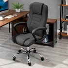 Vinsetto - Chaise de bureau à haut dossier à hauteur réglable avec roulettes-Haut dossier incurvé et accoudoirs rembourrés pour soutien et confort