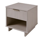 Manhattan Comfort - Table de nuit moderne Granville 1 tiroir 46 cm - gris clair - lot de 2-Base de balai moderne ouverte avec pieds latéraux ajoutant un design de mode sans couture et de la durabilité