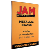 Papier métallisé JAM Paper 32 lb, format 8,5 x 11 pouces, Orange Stardream métallisé, paquet de 100 feuilles-=VLOOKUP(A460,'[1] Feuille1'!$A:$B,2,FALSE)
