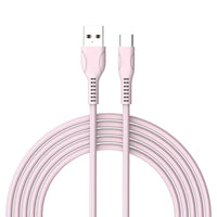 Câble Type C Basic Tech de 3 pi - Rose-Élégant et sans enchevêtrement