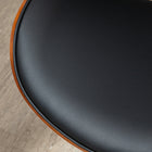 Vinsetto - Chaise de bureau dossier bas sans accoudoirs - assise courbée - noire-Cinq roulettes permettent de se déplacer rapidement