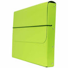 JAM Paper - Mallette de transport pour dossiers épais avec bande élastique - 10 x 1 1/4 x 13 1/4 - Vert lime-Taille: 10 po x 1,25 po x 13,25 po