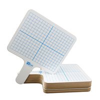Flipside Products - Palettes graphiques rectangulaires effaçables à sec recto-verso - Paquet de 12-Idéal pour les leçons et les jeux de réponse rapide