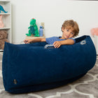Bouncyband - Coussin sensoriel confortable Peapod, 48 po, de 3 à 6 ans, jusqu'à 4 pieds de haut, bleu-Doux comme du velours et solide et durable pour des jeux sans fin pour les enfants