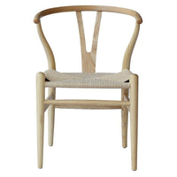 Chaise d'appoint Wishbone AP6108N, fini naturel-Taille : 22 prof. x 20 larg. x 30,5 haut. x 17( haut. du siège)