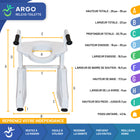 Mobile Patient Lift - Regain Independence - Rehausseur de siège de toilette motorisé ArGo - capacité 440 lb-Option d’alimentation secteur disponible pour un soutien alimenté continu