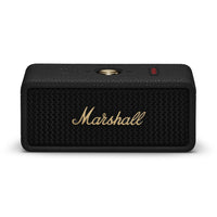 Marshall - Emberton III Enceinte Bluetooth portable et étanche - Noir et Laiton-L’Emberton III délivre le son signature de Marshall avec le Dynamic Loudness, une fonction qui ajuste l’équilibre tonal pour un son pur quel que soit le volume