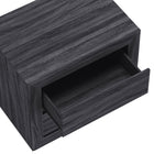 Manhattan Comfort - Table de nuit contemporaine Soren 26" à 2 tiroirs - Gris charbon-Disponible en chêne blanchi, chêne naturel et gris charbon