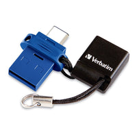 Verbatim - Clé USB-C Store 'n' Go Dual 128 Go – Bleu-L'interface USB 3.2 Gen 1 permet de transférer des fichiers en un éclair