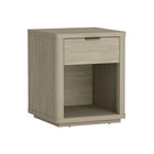 Manhattan Comfort - Ensemble de 2 tables de chevet modernes Evelyn 20" à 1 tiroir - Naturel-Poignées de tiroir horizontales et épurées pour un aspect propre et dégagé