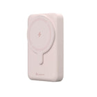 Adam Elements - Batterie externe magnétique GRAVITY CS10 - 10 000 mAh - Rose-Design unique avec support pliable : Se déploie en forme triangulaire, vous permettant d’utiliser votre appareil tout en le rechargeant. Fonctionne à la fois comme batterie externe et support mobile pour une polyvalence maximale