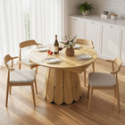 HOMCOM - Table à manger extensible 43 po-59 po avec étagère de rangement pour 4-6 personnes - naturel-Un compartiment intégré sous le plateau de cette table de cuisine offre un rangement pratique pour vos essentiels 