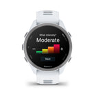 Garmin - Forerunner 170 Music - Whitestone avec bracelet Whitestone/Cloud Blue-Les plans d'entraînement évolutifs Garmin Coach vous aident à atteindre vos objectifs de course, de dépassement ou de forme physique grâce à des programmes adaptés quotidiennement selon votre récupération et votre santé, offrant des options allant de la course-marche pour débutants aux entraînements intensifs pour coureurs d'expérience
