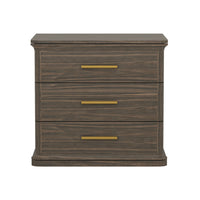 Manhattan Comfort - Table de nuit traditionnelle Clifford à 3 tiroirs - Noyer-Finition stratifiée grain de bois : aspect bois chaud et naturel avec une surface durable et facile à nettoyer