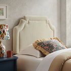 Modway - Magnolia Tissu rembourré Tête de lit - Écru-Silhouette festonnée