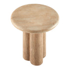 Modway - Tori Rond de 20 pouces Terrasse extérieure Béton Table d’appoint - Travertin-Assemblée requise