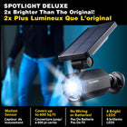 Lampes solaires à DEL Bell+Howell Bionic Spotlight Deluxe avec détecteur de mouvement-AUTOMATIC ON and OFF le Bell and Howell Bionic Spotlight est conçu avec une technologie de détection de mouvement qui peut détecter les mouvements à 25 pieds de distance. Il s'allume automatiquement et s'éteint 60 secondes après que le mouvement est en dehors de la plage du capteur.