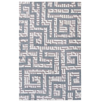 Modway - Nahia Labyrinthe géométrique Tapis de comédie 8 pi l x 10 pi L - Ivoire gris clair et bleu ciel-Tapis de labyrinthe géométrique