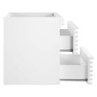 Modway - Render Support mural de 24" Armoire de toilette de salle de bain (lavabo non inclus) - Blanc-8