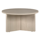 Hudson&Canal - Table basse ronde Anders de 81 cm de largeur, , blanc aulne-Caractéristiques assemblage facile