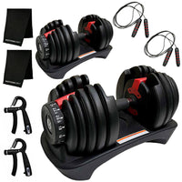 MotionGrey - Ensemble d'haltères réglables avec 15 réglages - 5 - 52,5 lb-Ajustement de résistance sans effort : changez de poids rapidement grâce au système de cadran 15-en-1, permettant des transitions fluides entre chaque exercice.