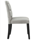 Modway - Duchess Performance Velvet Chaises de salle à manger Ensemble de 2 - Gris clair-Capsules de pied non marquées