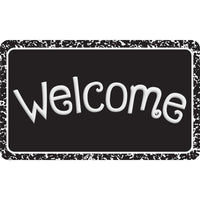 Ashley Productions - The Original Fun Mat - Tapis de Bienvenue - 18" x 30" - Composition Noire de Bienvenue-Mesures et design : Le paillasson de bienvenue en composition noire mesure 18 po x 30 po.