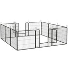 PawHut - Enclos pour chien à 12 panneaux avec porte pour extérieur et intérieur - 31,5 po H-Un excellent terrain de jeu qui peut également servir de séparation