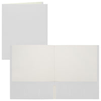 Staples - Porte-document à deux pochettes - format lettre - blanc-Couverture de papier avec l'extérieur blanc