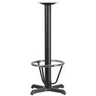 Flash Furniture 22 x 22 po Table de restaurant X-Base avec 3 po Dia. Colonne de hauteur de barre et anneau de pied-Base de table de restaurant