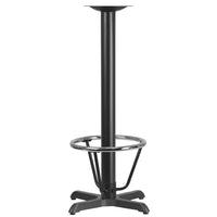 Flash Furniture 22 x 22 po Table de restaurant X-Base avec 3 po Dia. Colonne de hauteur de barre et anneau de pied-Base de table de restaurant