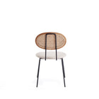 Manhattan Comfort - Lot de 4 chaises de salle à manger Jardin 19,09 po style industriel chic, rembourrées, coloris Nature et Avoine-22,83 po L x 23 po l x 31,1 po H