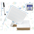 Flipside Products - Palettes d'écriture rectangulaires effaçables à sec recto-verso avec stylos et gommes - paquet de 12-Comprend des stylos et des gommes à effacer