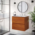 Modway - Scenic Support mural de 24" Vanette de salle de bain - Blanc cerise-Construction en mélamine
