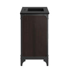Modway - Steamforge 36" Vanette de salle de bain - Noir noir-Trous centraux de 8"