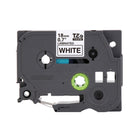 Brother TZe241 Ruban laminé blanc avec texte noir authentique pour étiqueteuses P-touch, 18 mm de largeur x 8 m de longueur-Pour une variété d’applications d’étiquetage au quotidien