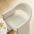 Modway - Talia 41 pouces Cuir végane Tabouret de bar - Albâtre-Larges accoudoirs angulaires