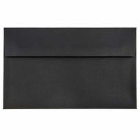 JAM Paper - Enveloppes d'invitation A10 - 6 x 9,5 - lin noir - Paquet de 50-Caractéristiques de l'enveloppe : fermeture à rabat carré en gomme, papier lisse de haute qualité, fabriqué avec 30 % de matériaux recyclés