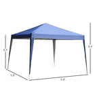 Outsunny - Tente gazébo pliante d'extérieur 10 pi l x 10 pi L - Bleu-Convient pour les réunions de famille, les barbecues ou d'autres activités en plein air