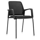 Offices to Go - Fauteuil d’invité rembourré Eor - Noir-Des sièges d’invité polyvalents