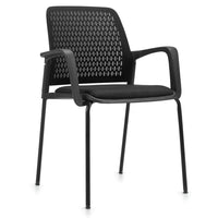 Offices to Go - Fauteuil d’invité rembourré Eor - Noir-Des sièges d’invité polyvalents