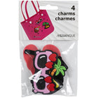 Merangue - CharmsGrand format - Été - Paquet de 4-Présente des designs éclatants sur le thème de l'été