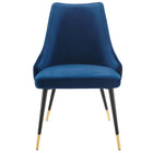 Modway - Adorn Performance Velvet Fauteuil d’appoint de salle à manger Ensemble de 2 - Marine-Livré entièrement assemblé
