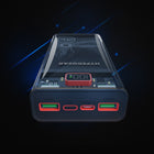 Banque d'alimentation portable transparente 20000 mAh USB-C à port unique de 20W et double port USB-A de 18W d'HyperGear-Sortie USB-C PD : 20 W maximum (5 V/3 A, 9 V/2,22 A)