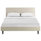 Modway - Anya Tissu Lit plein, Beige-Capsules de pied non marquées