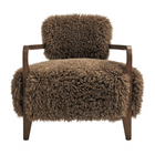 Modway - Zinnia Fausse fourrure Chaise d’accent - Brun-7